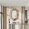 Large Edged Wall Mirror Wide Beveled Statement Accent Vanity Mirror HD Art Decor