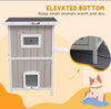 Outdoor Cat House Shelter with Multi-Level Design