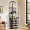 Industrial Rack Freestanding with glass holder and storage for Cellar