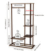 Solid Wood Bamboo Clothes Garment Rack Coat Shoes Storage Shelves w/ Hanging Rod