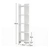 UK Tall Corner Bookcase Shelf 5 Tier Bookshelf Storage Rack Display Unit Stand
