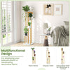 Indoor Metal Plant Stand Tall Corner Plant Shelf-White