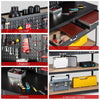 Metal Work Bench Garage Worktable Storage Table W/ Pegboard Shelves & Drawers