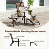 Patio Conversation Furniture Set 5 Pieces Adirondack Chair Set-Coffee