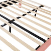 4FT6 Double Upholstered Bed with Slatted Bed Frame and Rainbow Headboard Pink