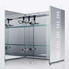 LED Bluetooth Bathroom Mirror Cabinet With Shaver Socket Demister Pad 630×650mm
