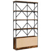 Bookcase Smoked Oak 100x26x180 Engineered Wood and Metal T7O9