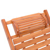 Foldable Bamboo Recliner Chair Garden Balcony Sun Lounger with Footrest Headrest