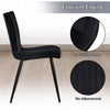 4PCs Dining Chairs Velvet Padded Seat Metal Legs Kitchen Chair Home Office Set