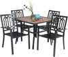 5Pcs Outdoor Furniture Set Patio Furniture Set Garden Larger Metal Dining Table