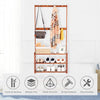 Large Elevated Wooden Hall Tree Hat Coat Stand Raised Clothes Rail Shoe Rack DIY