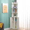 180cm Tall Corner Cabinet with 3-Tier Shelves & 2 Doors Storage Living Room Slim