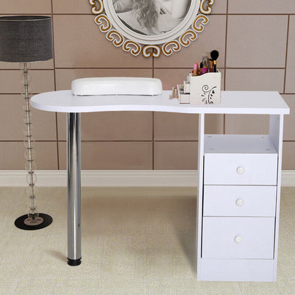 Manicure Nail Table Bar Art Spa Salon Beauty Drawers Storage Station Desk Table
