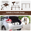 Outdoor Portable Picnic Table Roll Up Camping Table Bamboo Folding Table w/Bag