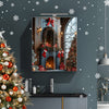 LED Bathroom Cabinet Wall Mounted Mirror Glass Shelf Storage Cupboard