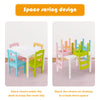 Children Wooden Table and 4 Chairs Set Activity Desk Set Colorful