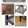 Industrial Nightstand 3-tier Bedside Table End Table w/ Drawer & Open Shelf