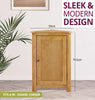Corner Storage Cupboard, Oak Effect Wooden Low Cabinet with Shelf, Display Unit