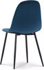 Dining Chairs Velvet Set Padded Seat Metal Leg Kitchen Chair Home Office