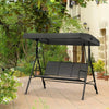 3Seater Garden Swing Chair Patio Hammock Outdoor Patio Bench Seat Canopy Unit