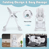 Adjustable Toddlers High Dining Chair Foldable Baby Highchair w/Double Trays
