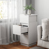 Slim Bedside Tables,Small Narrow Side End Tables w/ Drawers for Bedroom, Living