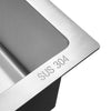 Undermount / Inset Kitchen Sink Stainless Steel Single Bowl with Drainer Waste