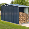 4x8FT Sheds Galvanised Steel Garden Storage Shed Ventilation Log Tools Cabinet