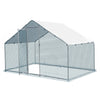 OUTVITA Walk In Chicken Run Large Galvanized Chicken Coop w/ Cover 3 x 2 x 2m