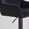 2x Bar Stools Breakfast Comfortable Swivel Gas Lift Kitchen Stool Leather Chairs
