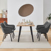 Set of 2 Faux Leather Dining Chairs Rotatable Design Restaurants Living Room