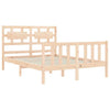 CIADAZ Bed Frame with Headboard 120x200 Solid Wood, Bedroom Furniture, A4O3