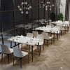 Stunning Gloss Finish Marble Dining Table Living Room Breakfast Table Party