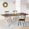 Industrial Dining Table for 6 Seater, 63-Inch Rectangular Wood Kitchen Table