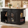 Kitchen Island on Wheels Rolling Kitchen Storage Trolley with Extendable Worktop