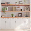 Lechnical Wall Shelf Brown 220 x 60 x 6 Solid Treated Oak, Wall Shelves, S4A0