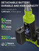 BIUBLE Cordless Electric Mop, Dual Spin Floor Cleaning Mop with LED light