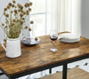 Industrial Dining Table Vintage 2 Bench/Chairs Set Rustic Metal 4 Seater Kitchen
