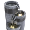 Garden Water Fountain Feature w/ LED Lights Outdoor Polyresin Statues Waterfall