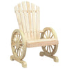 Bulliing Garden Adirondack Chairs 2 pcs Solid Wood Fir,Natural Adirondack N7B1