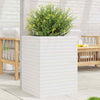Garden Planter White 50x50x68.5 Solid Wood Pine G4G5