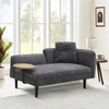 2 Seater 143cm Leisure Sofa Upholstered Linen Fabric Couch w/Small Side Table