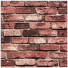 3D Red Brick Effect Wallpaper Stacked Stone Living Bedroom Wall Backdrop Rustic