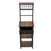 Industrial Vintage Style Kitchen Organizer Unit with Drawer and Storage Shelves