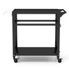 Outdoor Grill Cart Pizza Oven Table Food Prep Worktable BBQ Trolley Lockable