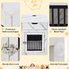 Furniture Style Dog Crate Decorative Dog Cage End Table with Wired & Wireless