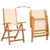 Folding Garden Chairs 8 pcs Solid Wood Acacia and N4H9