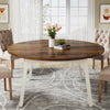 Tribesigns Round Dining Table for 4-6 People, 120CM Farmhouse Kitchen Table