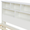 3FT 4FT6 Single Double Wooden Bed Pine Wood Bed Frame with Drawer and Shelves