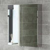 Bathroom Mirror Cabinet Wall Hung Mount Double Door Stainless Steel 670 x 600mm